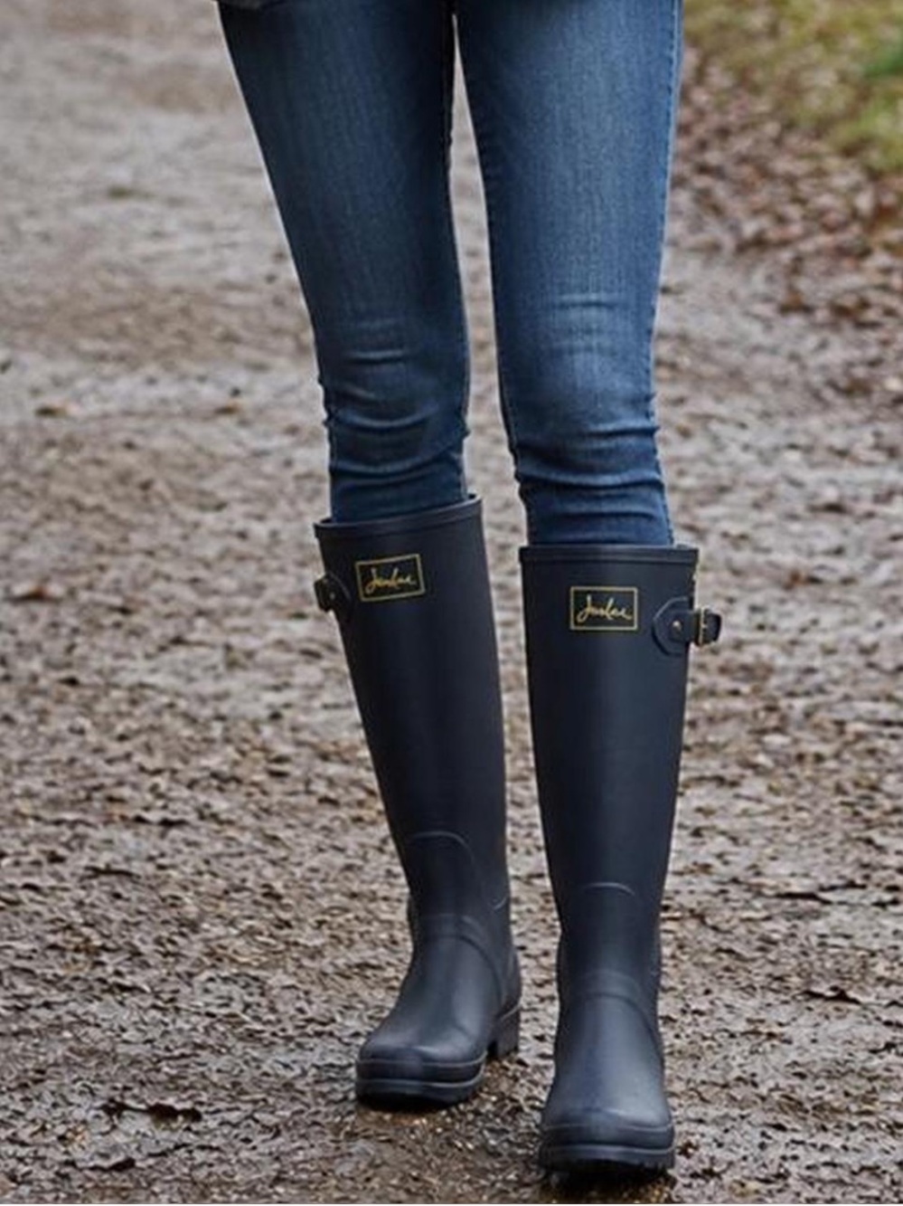 Joules Navy Blue Tall Rain Boots — UK Size 5